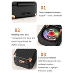 Loa Bluetooth gramophone mini màu sắc AVWOO A17 phong cách cổ điển