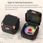 Loa Bluetooth gramophone mini màu sắc AVWOO A17 phong cách cổ điển