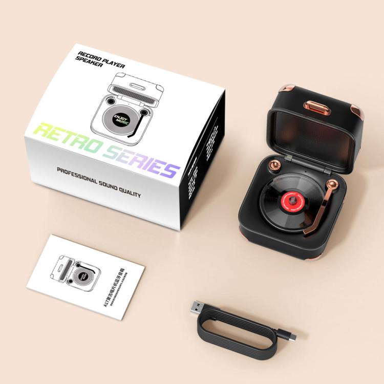 Loa Bluetooth gramophone mini màu sắc AVWOO A17 phong cách cổ điển