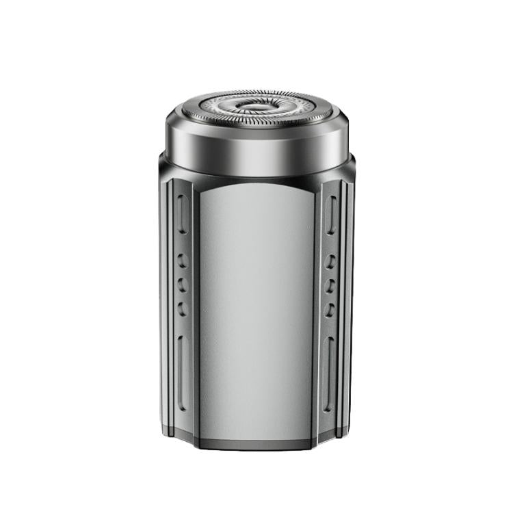 Máy cạo râu điện cầm tay cho nam có màn hình LCD – Máy cạo mini tiện đi du lịch, sạc nhanh USB Type-C, thiết kế chống nước & có thể rửa, đầu 6 lưỡi màu xám kim loại đậm, lưỡi nổi màu xám kim loại đậm, đầu 6 lưỡi màu đen, lưỡi nổi màu đen