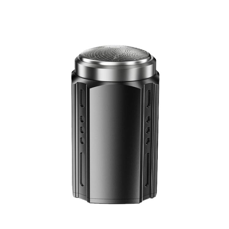 Máy cạo râu điện cầm tay cho nam có màn hình LCD – Máy cạo mini tiện đi du lịch, sạc nhanh USB Type-C, thiết kế chống nước & có thể rửa, đầu 6 lưỡi màu xám kim loại đậm, lưỡi nổi màu xám kim loại đậm, đầu 6 lưỡi màu đen, lưỡi nổi màu đen