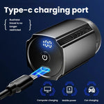 Máy cạo râu điện cầm tay cho nam có màn hình LCD – Máy cạo mini tiện đi du lịch, sạc nhanh USB Type-C, thiết kế chống nước & có thể rửa, đầu 6 lưỡi màu xám kim loại đậm, lưỡi nổi màu xám kim loại đậm, đầu 6 lưỡi màu đen, lưỡi nổi màu đen