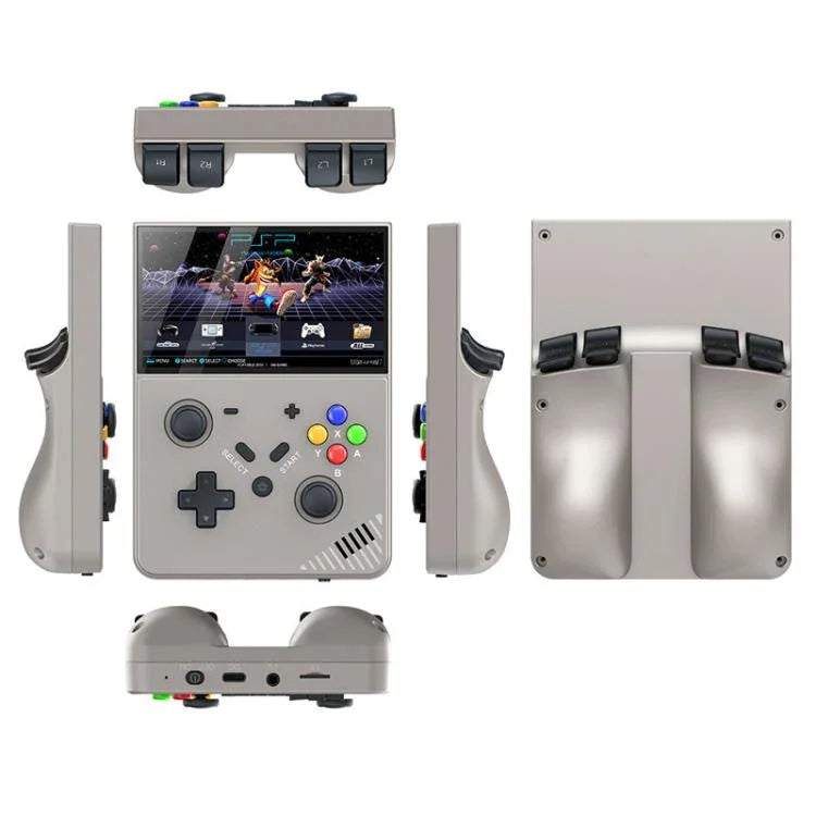Máy chơi game cầm tay R43 Pro màn hình 4.3 inch HD 4K, máy chơi game video di động tại nhà, màu đen trong suốt 64G, xám 64G, đen trong suốt 128G, xám 128G