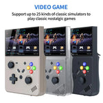 Máy chơi game cầm tay R43 Pro màn hình 4.3 inch HD 4K, máy chơi game video di động tại nhà, màu đen trong suốt 64G, xám 64G, đen trong suốt 128G, xám 128G