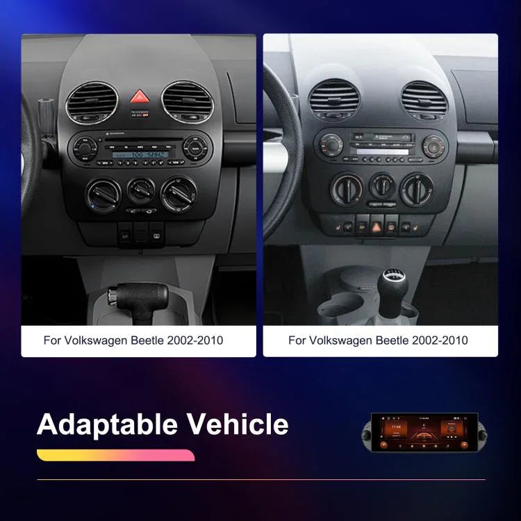 Màn hình ngang 6.86 inch Android cho xe Volkswagen Beetle 2002-2010, bộ phát nhạc ô tô, tiêu chuẩn, tiêu chuẩn + AHD + micro