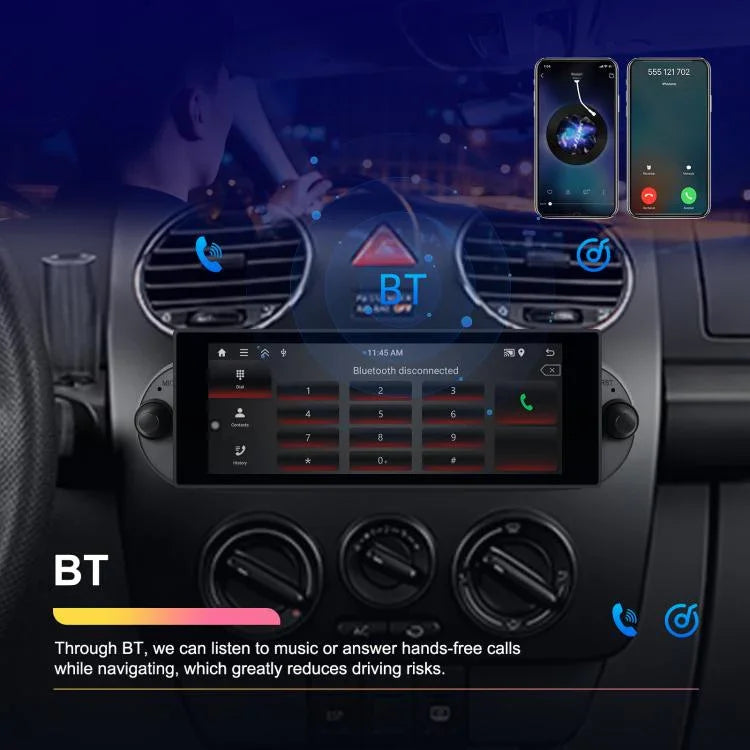 Màn hình ngang 6.86 inch Android cho xe Volkswagen Beetle 2002-2010, bộ phát nhạc ô tô, tiêu chuẩn, tiêu chuẩn + AHD + micro