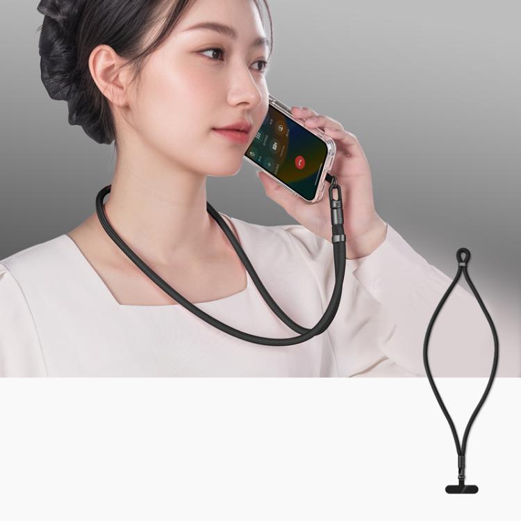Dây Đeo Điện Thoại Có Thể Điều Chỉnh Với Thiết Kế Tự Khóa Xoay 360 Độ Chống Rối & Kẹp TPU, Dây Đeo Cổ Màu Đen, Cam, Xanh Lá, Dây Đeo Chéo Màu Đen, Cam, Xanh Lá