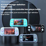Máy chơi game cầm tay Retro XF43 mã nguồn mở màn hình lớn 4.3 inch, bộ nhớ 64G, 128G