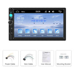 Đầu phát MP5 ô tô 7 inch có dây, Carplay kép, Bluetooth, màn hình lớn, điều khiển trung tâm xe, tiêu chuẩn, tiêu chuẩn + 12 đèn camera