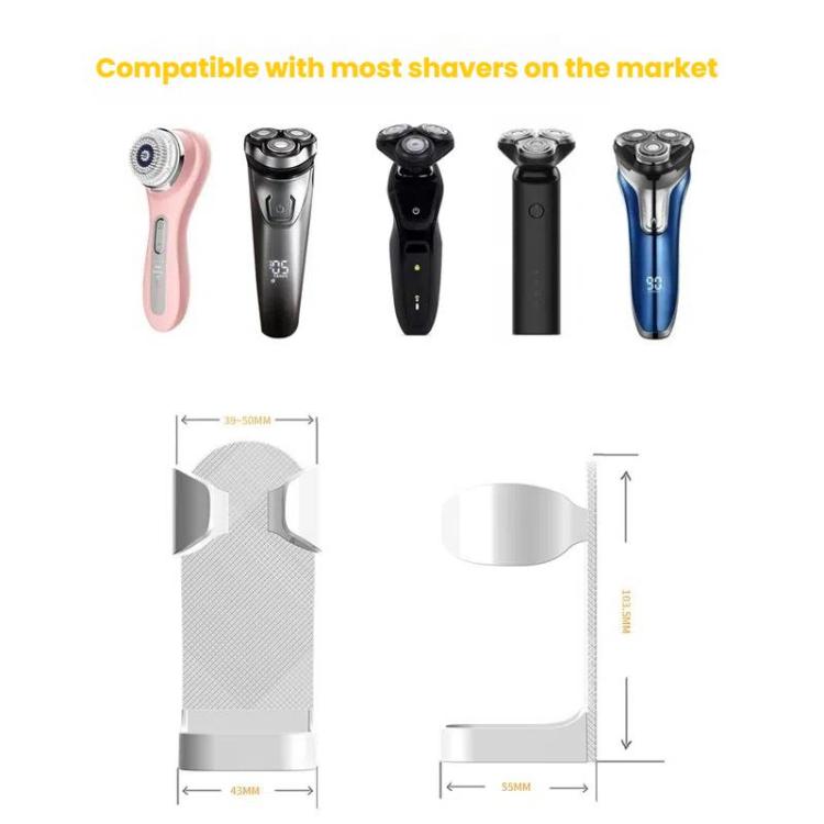 3 chiếc / gói Giá móc dán cho máy cạo râu điện & dụng cụ làm đẹp Thiết kế bán mở dễ lấy