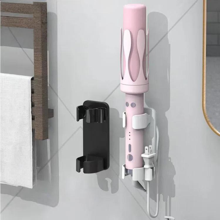 Giá đỡ máy uốn tóc gắn tường phòng tắm với kẹp điều chỉnh và cuộn dây tích hợp