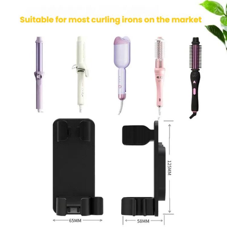 Giá đỡ máy uốn tóc gắn tường phòng tắm với kẹp điều chỉnh và cuộn dây tích hợp