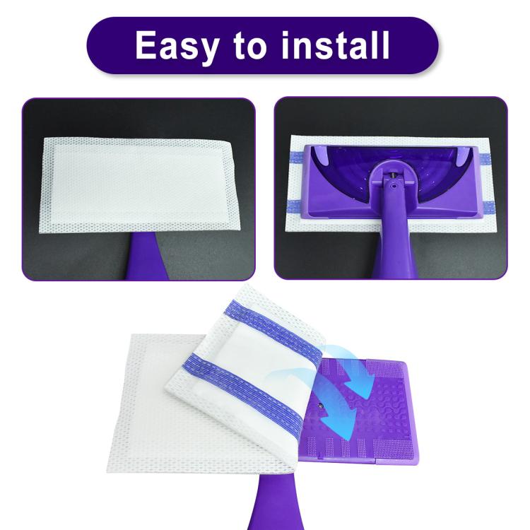 3 cái / gói miếng lau dùng một lần cho Swiffer WetJet làm sạch nặng, đa bề mặt, không để lại vệt, làm sạch nhanh, màu trắng