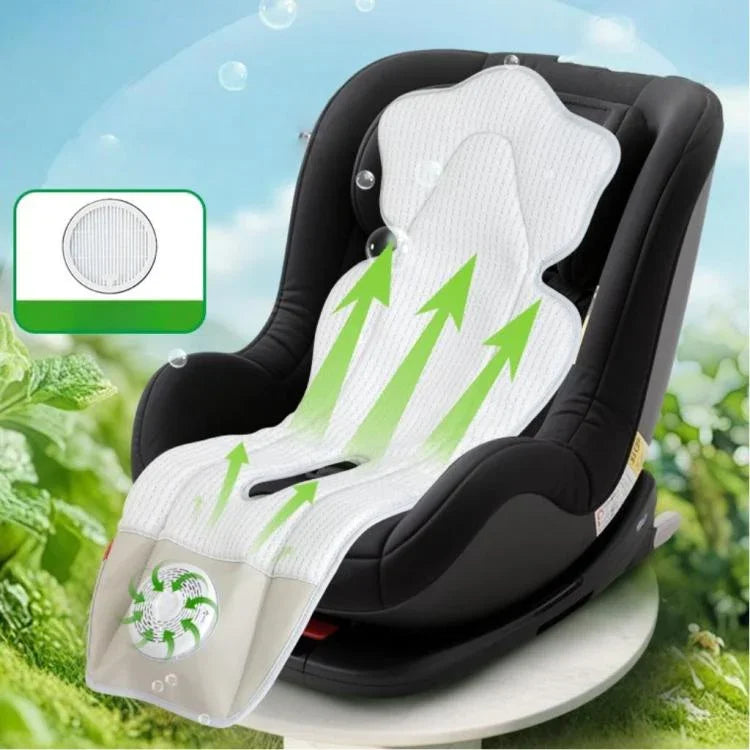 Đệm làm mát USB cho ghế xe đẩy trẻ em, có quạt, 3 cấp tốc độ điều chỉnh