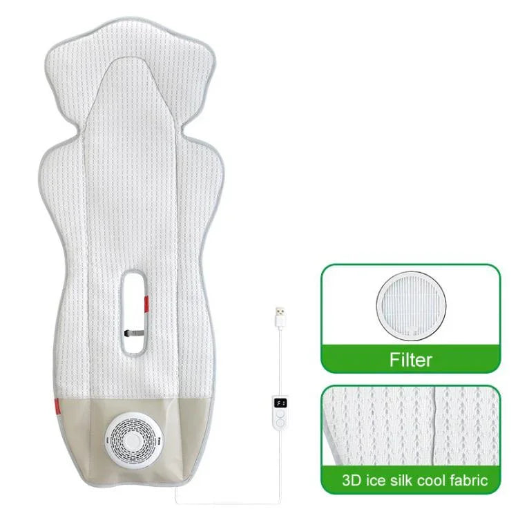 Đệm làm mát USB cho ghế xe đẩy trẻ em, có quạt, 3 cấp tốc độ điều chỉnh