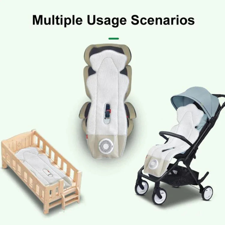 Đệm làm mát USB cho ghế xe đẩy trẻ em, có quạt, 3 cấp tốc độ điều chỉnh