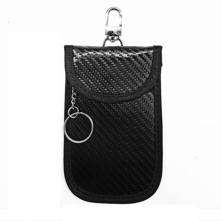 Hộp đựng chìa khóa xe chống RFID chống quét trộm bằng sợi carbon cho xe hơi, thẻ tín dụng & thiết bị điện tử, Dòng đỏ trung bình, Dòng xanh trung bình, Dòng đen nhỏ