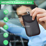 Hộp đựng chìa khóa xe chống RFID chống quét trộm bằng sợi carbon cho xe hơi, thẻ tín dụng & thiết bị điện tử, Dòng đỏ trung bình, Dòng xanh trung bình, Dòng đen nhỏ