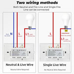 Công tắc thông minh WIFI một nút Model 120 US Gauge Graffiti, 1 nút trắng, 2 nút trắng, 1 nút đen, 2 nút đen, 1 nút vàng, 2 nút vàng