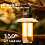 Đèn lồng & đèn pin cắm trại nguồn sáng kép sạc lại, ánh sáng vàng ấm/trắng, đèn di động ngoài trời, 8 sợi tungsten, 4 sợi tungsten