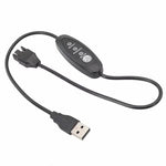 Cáp tăng tốc USB sang 4 chân nhỏ điều chỉnh tốc độ, USB sang cáp quạt case 12V, dài 50cm, 98cm