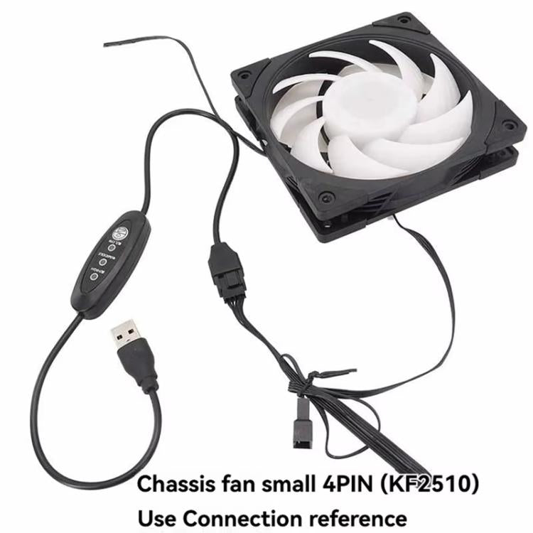 Cáp tăng tốc USB sang 4 chân nhỏ điều chỉnh tốc độ, USB sang cáp quạt case 12V, dài 50cm, 98cm