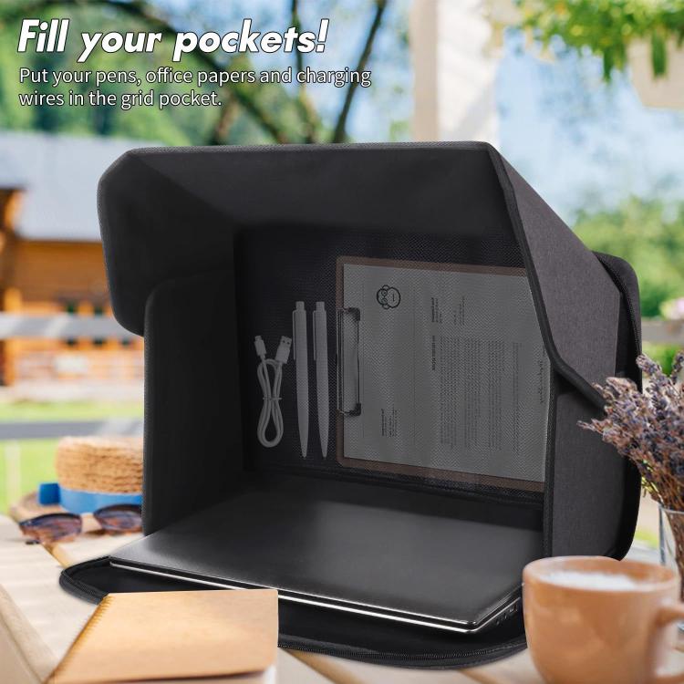 Túi đựng laptop 16 inch có màn che nắng gấp gọn chống chói và bảo vệ riêng tư dùng ngoài trời, 16 inch