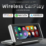 Đầu phát MP5 ô tô Bluetooth 6.86 inch gập được, hỗ trợ MirrorLink/CarPlay/Android Auto, B5370, B5370 + camera lùi 4 đèn LED, B5370 + camera lùi 8 đèn LED, B5370 + camera lùi 12 đèn LED