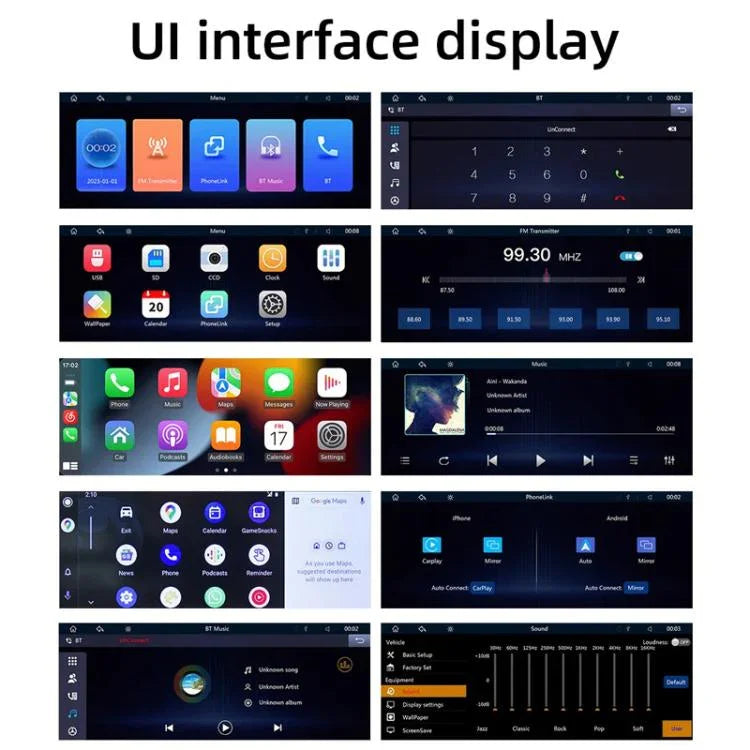Đầu phát MP5 ô tô Bluetooth 6.86 inch gập được, hỗ trợ MirrorLink/CarPlay/Android Auto, B5370, B5370 + camera lùi 4 đèn LED, B5370 + camera lùi 8 đèn LED, B5370 + camera lùi 12 đèn LED