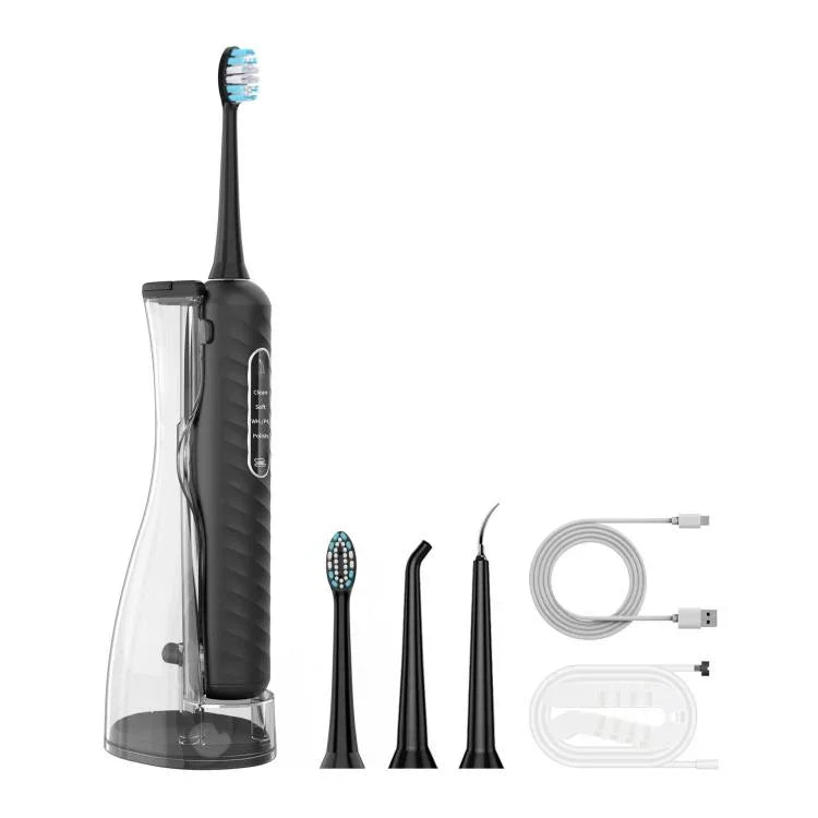 Bàn chải điện 3 trong 1, máy tăm nước & máy tăm nước miệng với bình chứa 180ml có thể tháo rời
