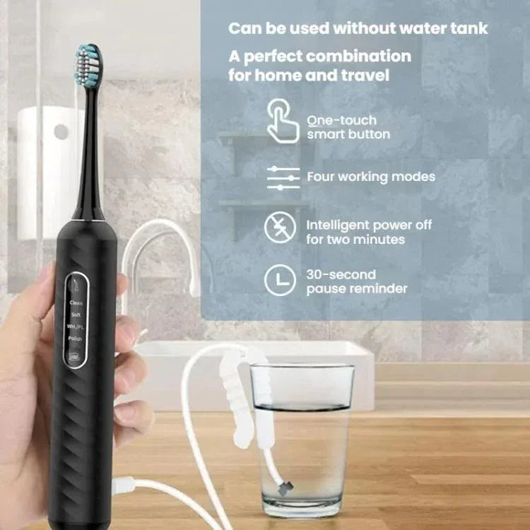 Bàn chải điện 3 trong 1, máy tăm nước & máy tăm nước miệng với bình chứa 180ml có thể tháo rời