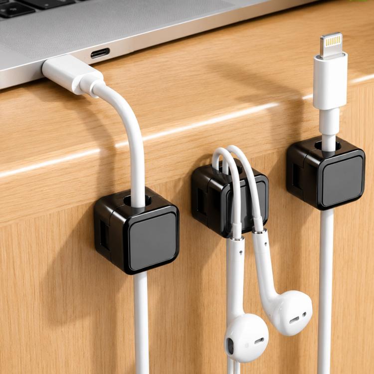 18 Chiếc / Gói Kẹp Tổ Chức Cáp Từ Tính Kẹp Dây Dán Giữ Dây Cho Quản Lý Bàn Làm Việc