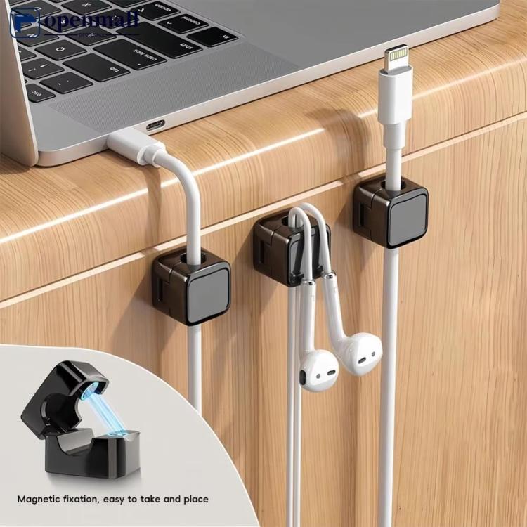 18 Chiếc / Gói Kẹp Tổ Chức Cáp Từ Tính Kẹp Dây Dán Giữ Dây Cho Quản Lý Bàn Làm Việc