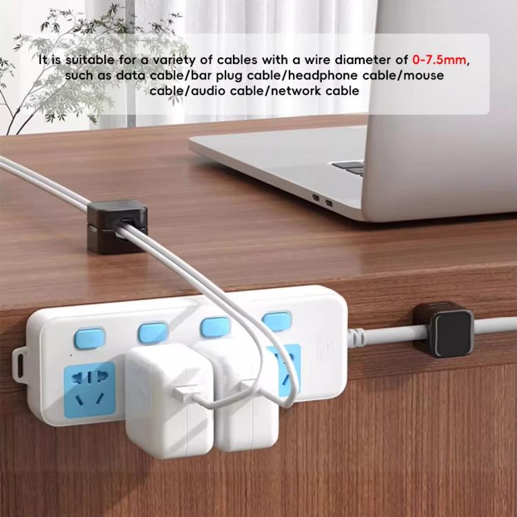 18 Chiếc / Gói Kẹp Tổ Chức Cáp Từ Tính Kẹp Dây Dán Giữ Dây Cho Quản Lý Bàn Làm Việc