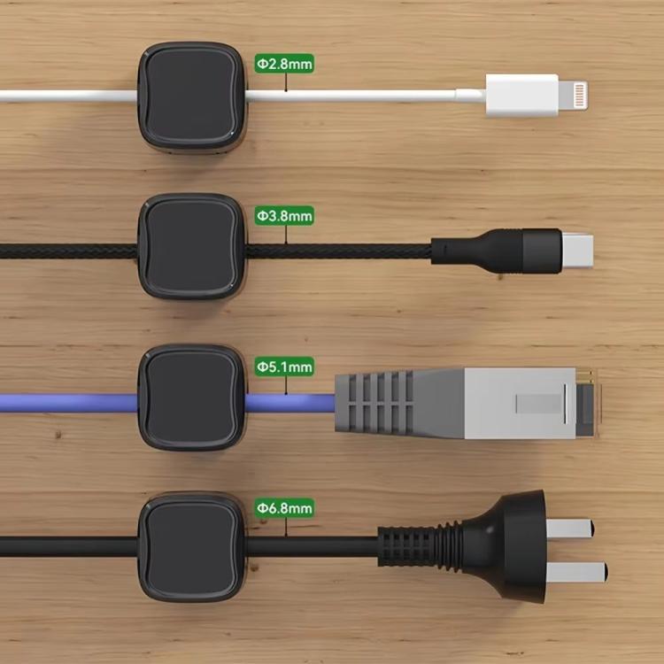 18 Chiếc / Gói Kẹp Tổ Chức Cáp Từ Tính Kẹp Dây Dán Giữ Dây Cho Quản Lý Bàn Làm Việc