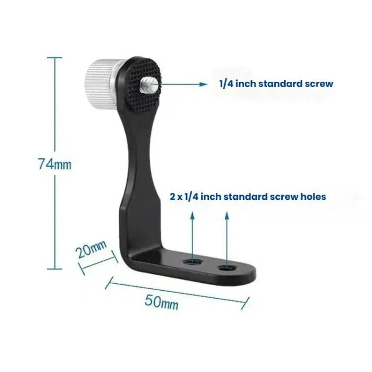 Bộ chuyển đổi chân máy ống nhòm L-shaped bằng kim loại cho nhiếp ảnh, ổn định ống nhòm