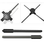 60cm 3D Holographic Fan with 1600x720 Resolution & 720 LEDs  WiFi/APP DIY Content Control, US Plug, EU Plug, UK Plug, AU Plug