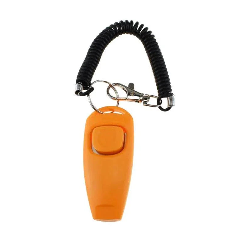 Bộ Huấn Luyện Thú Cưng 2 Trong 1: Clicker Và Còi Huấn Luyện Kèm Dây Đeo Tay Dài