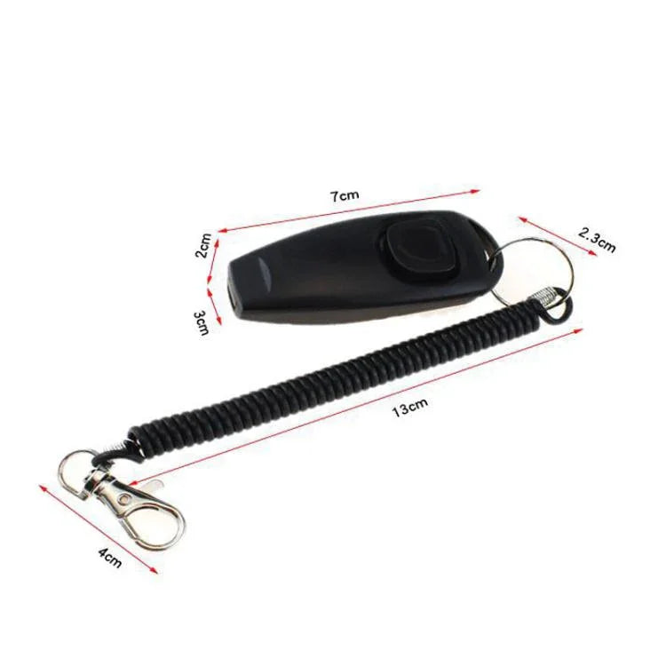 Bộ Huấn Luyện Thú Cưng 2 Trong 1: Clicker Và Còi Huấn Luyện Kèm Dây Đeo Tay Dài