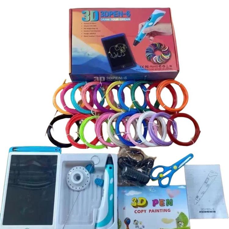 Bộ bút in 3D cầm tay với 20 màu sợi PLA, bảng vẽ, đế, kéo, bảo vệ ngón tay, sách nghệ thuật & phụ kiện, phích cắm Mỹ, phích cắm Anh, phích cắm EU