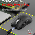 Chuột chơi game không dây ba chế độ 24000 DPI, 6 chế độ đèn RGB, có thể sạc lại, lập trình macro, màu đen, trắng, hồng, sạc không dây màu đen, sạc không dây màu trắng, sạc không dây màu hồng