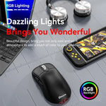Chuột chơi game không dây ba chế độ 24000 DPI, 6 chế độ đèn RGB, có thể sạc lại, lập trình macro, màu đen, trắng, hồng, sạc không dây màu đen, sạc không dây màu trắng, sạc không dây màu hồng