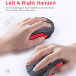 Chuột chơi game MKESPN W12 5 kênh ba chế độ 10 phím 10000 DPI thiết kế thuận cả hai tay RGB Macro, W12 Xanh dương, W12 Đỏ