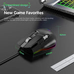 Chuột chơi game có dây MKESPN X13 RGB tốc độ đầy đủ 12400 DPI 10 phím, bánh xe cuộn kép, lập trình macro, X13