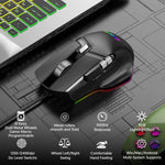 Chuột chơi game có dây MKESPN X13 RGB tốc độ đầy đủ 12400 DPI 10 phím, bánh xe cuộn kép, lập trình macro, X13
