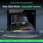 Chuột chơi game có dây MKESPN X13 RGB tốc độ đầy đủ 12400 DPI 10 phím, bánh xe cuộn kép, lập trình macro, X13