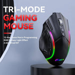 Chuột chơi game không dây MKESPN W605 ba chế độ 24000 DPI 12 phím tùy chỉnh macro, W605