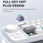 Bàn phím chơi game có dây USB-C MKESPN 19 phím, lập trình macro, thiết kế thay thế nóng với núm điều khiển & bánh xe joystick cuộn, K811 Màu đen