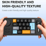 Bàn phím chơi game có dây USB-C MKESPN 19 phím, lập trình macro, thiết kế thay thế nóng với núm điều khiển & bánh xe joystick cuộn, K811 Màu đen