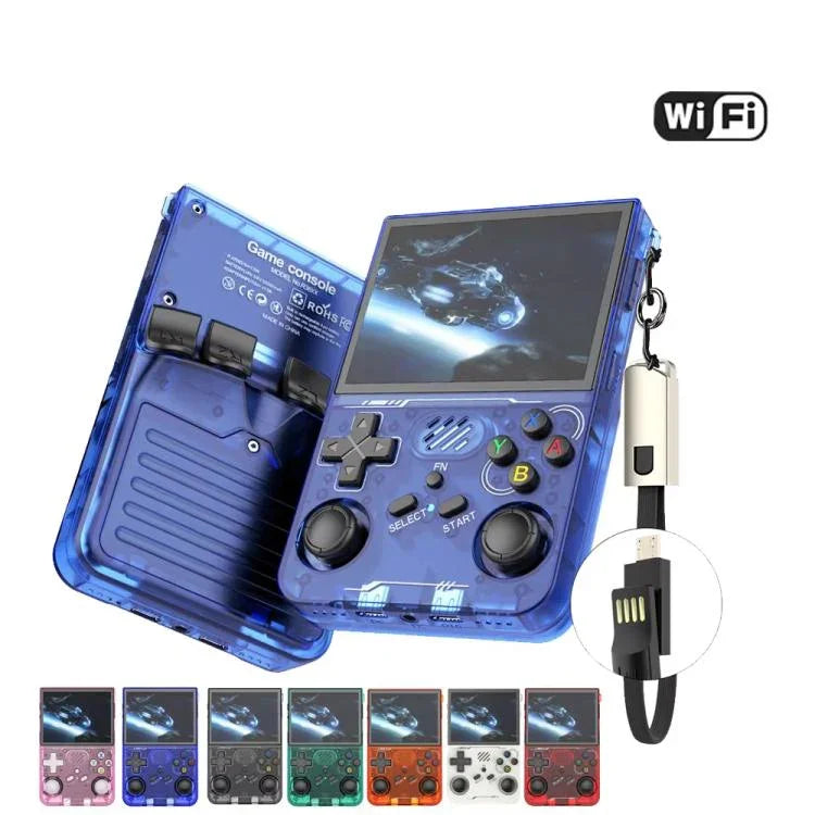 Máy chơi game cầm tay WiFi hai băng tần R36XX màn hình IPS HD Mipi 3.5 inch mã nguồn mở Linux OS, bộ nhớ 64G, 128G